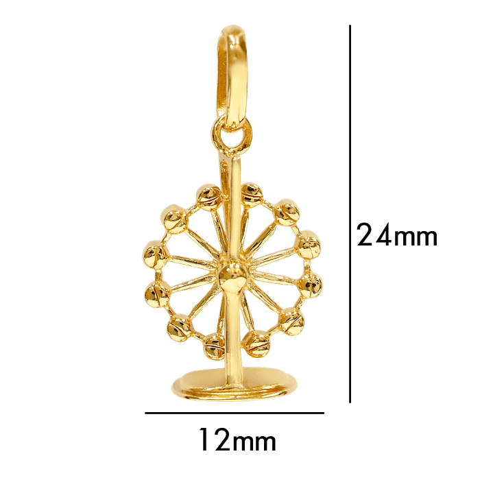 Designer Series Charming Sg Singapore Flyer 916 Gold Pendant On Cheong Jewellery
