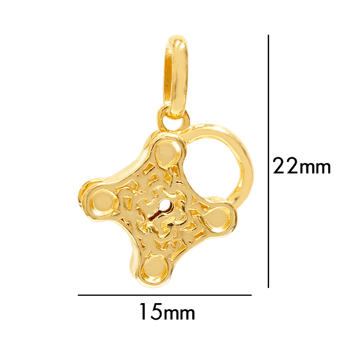 Designer Series Charming Sg Padlock 916 Gold Pendant On Cheong Jewellery