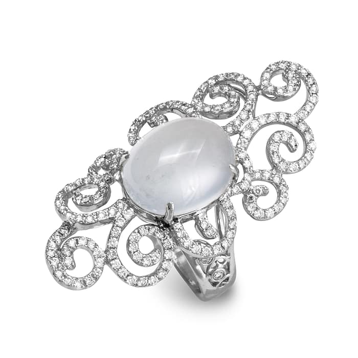 JR18371 $16,800 Jadeite Diamond Ring