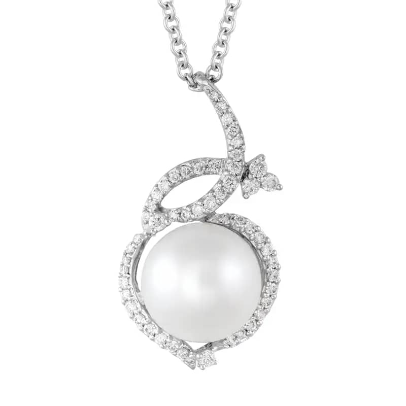 White gold clearance number pendant