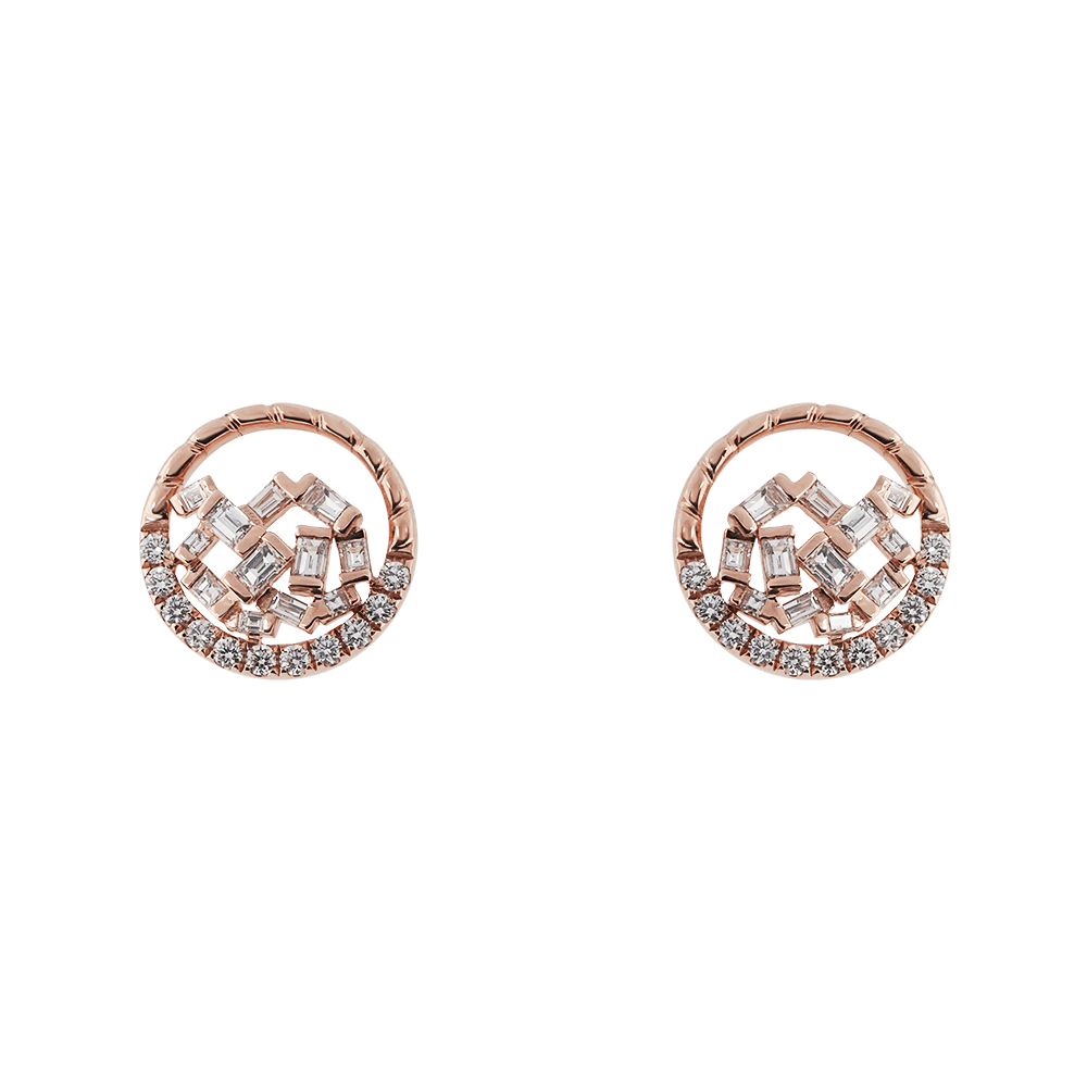 Cosmic Love Diamond Stud Earrings - On Cheong Jewellery