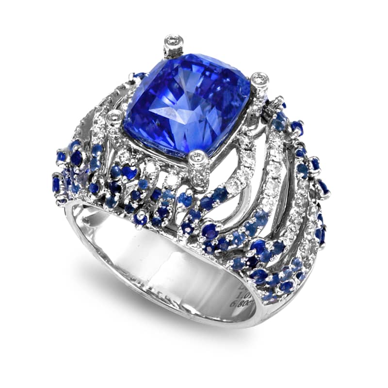 Blue Sapphire Diamond Bracelet - On Cheong Jewellery