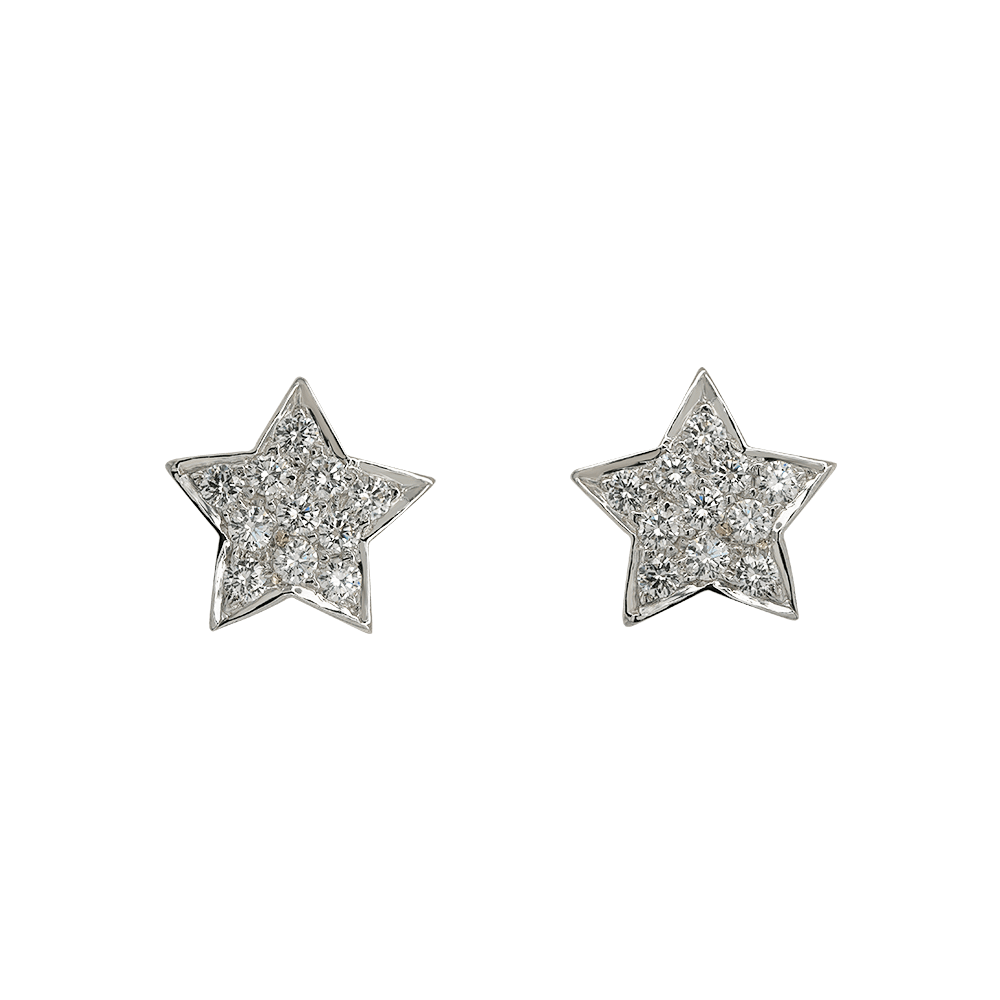 Star Diamond Stud Earrings - On Cheong Jewellery