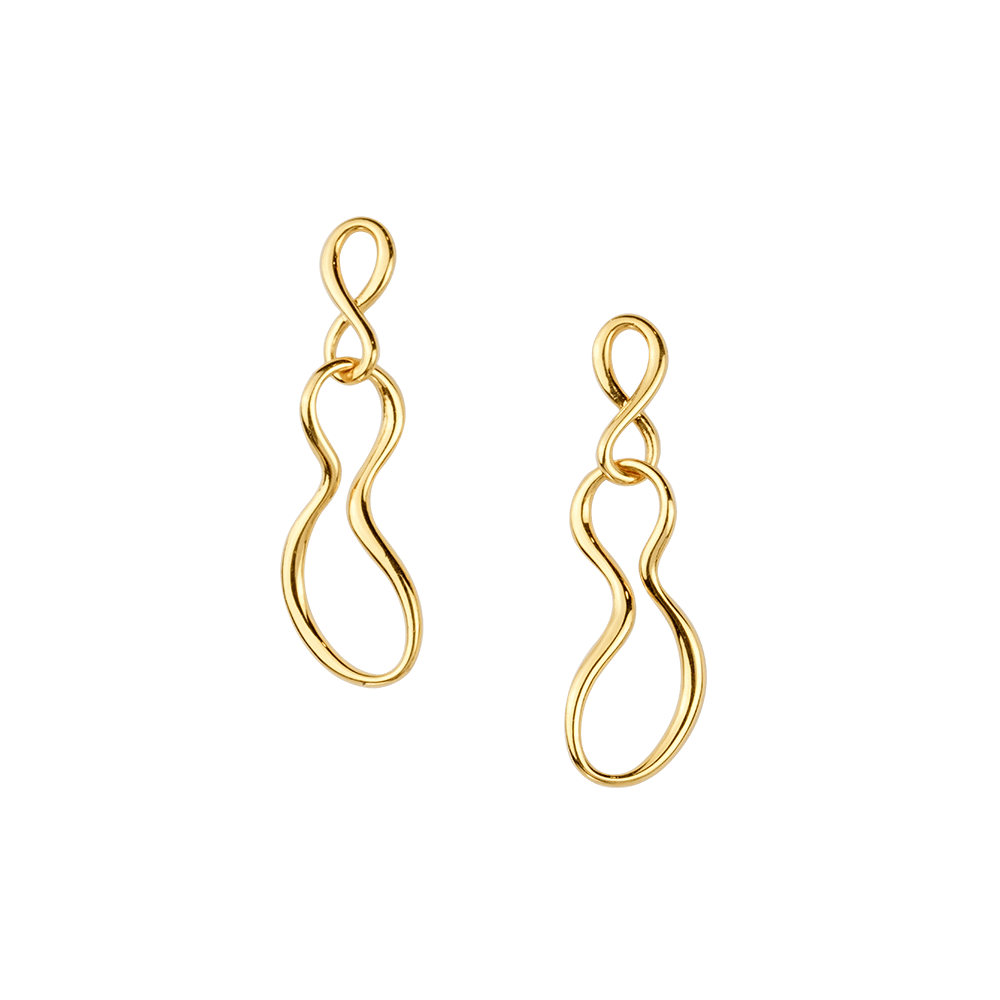 916 Gold Si Dian Jin Designer Series: Undulating Earrings - On Cheong ...