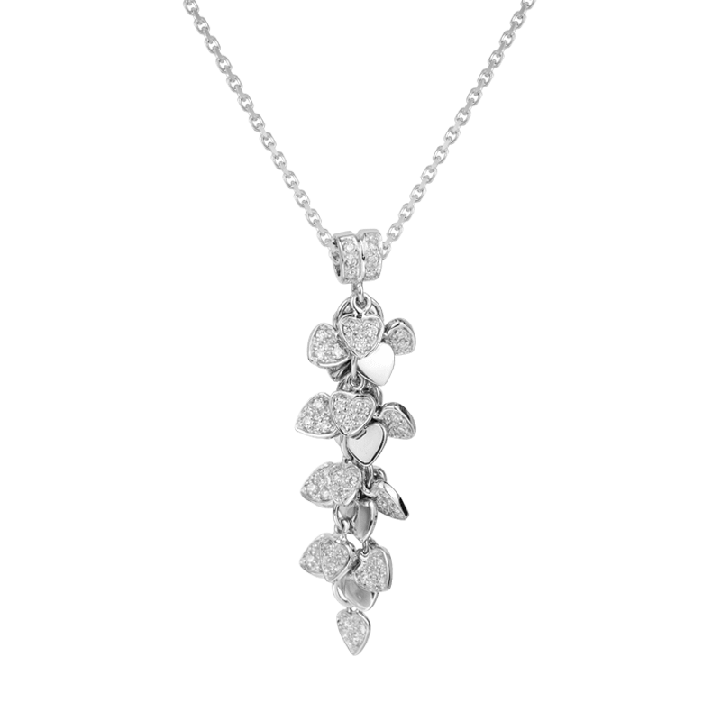 White gold deals drop necklace