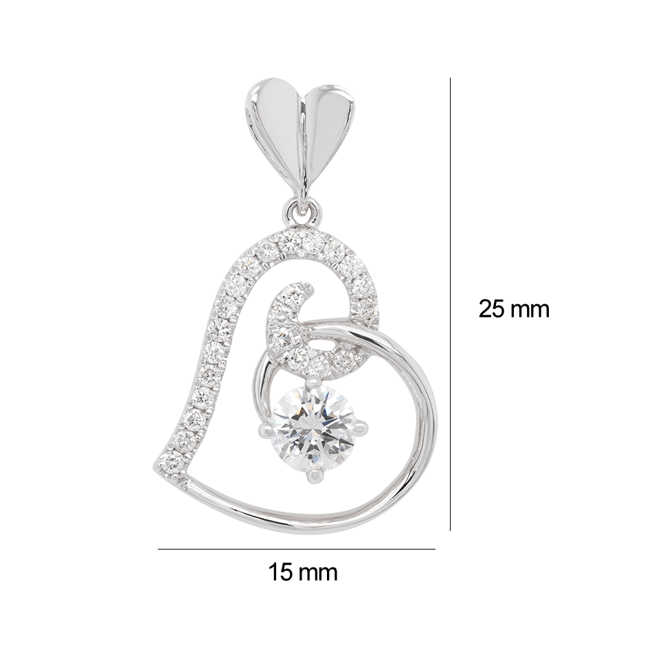Heart beat Diamond Pendant - On Cheong Jewellery