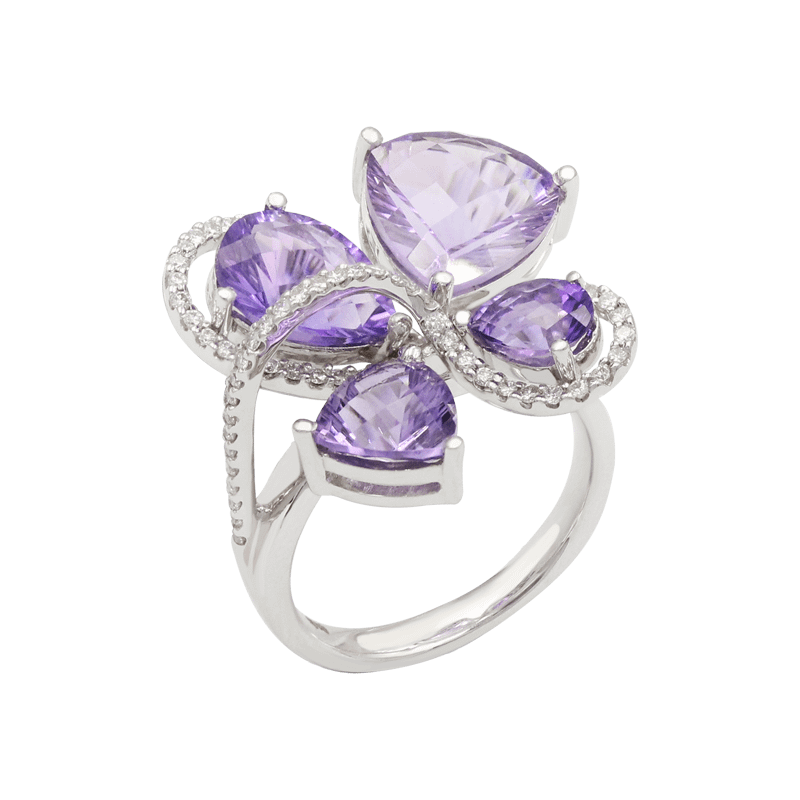 White gold clearance amethyst engagement rings