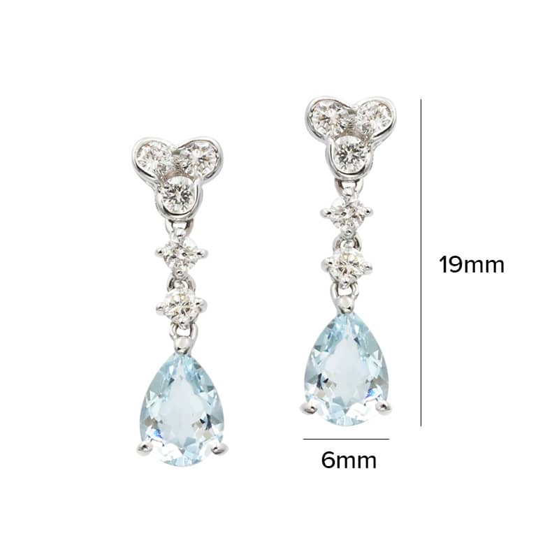 Gold and diamond hot sale drop earrings