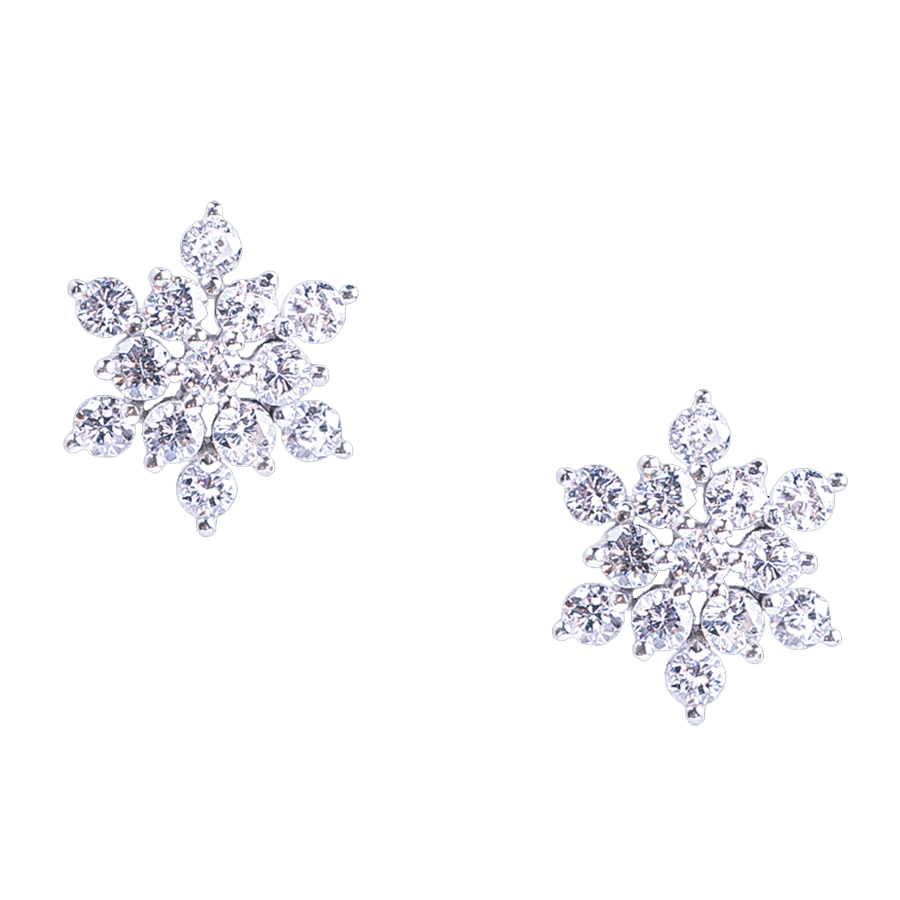 snowflake earring studs