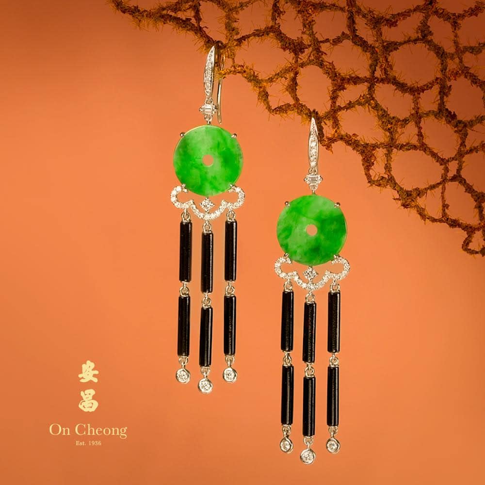 Infinite Blessings Jadeite Earrings
