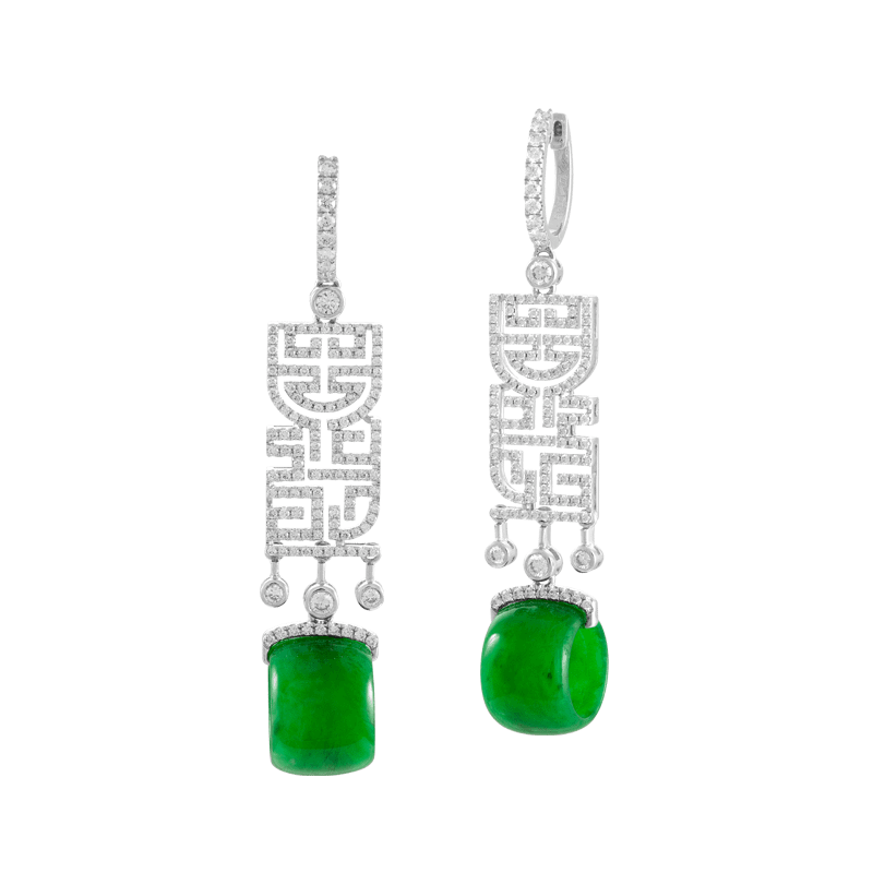 The Richness Jadeite Earrings. JE18788