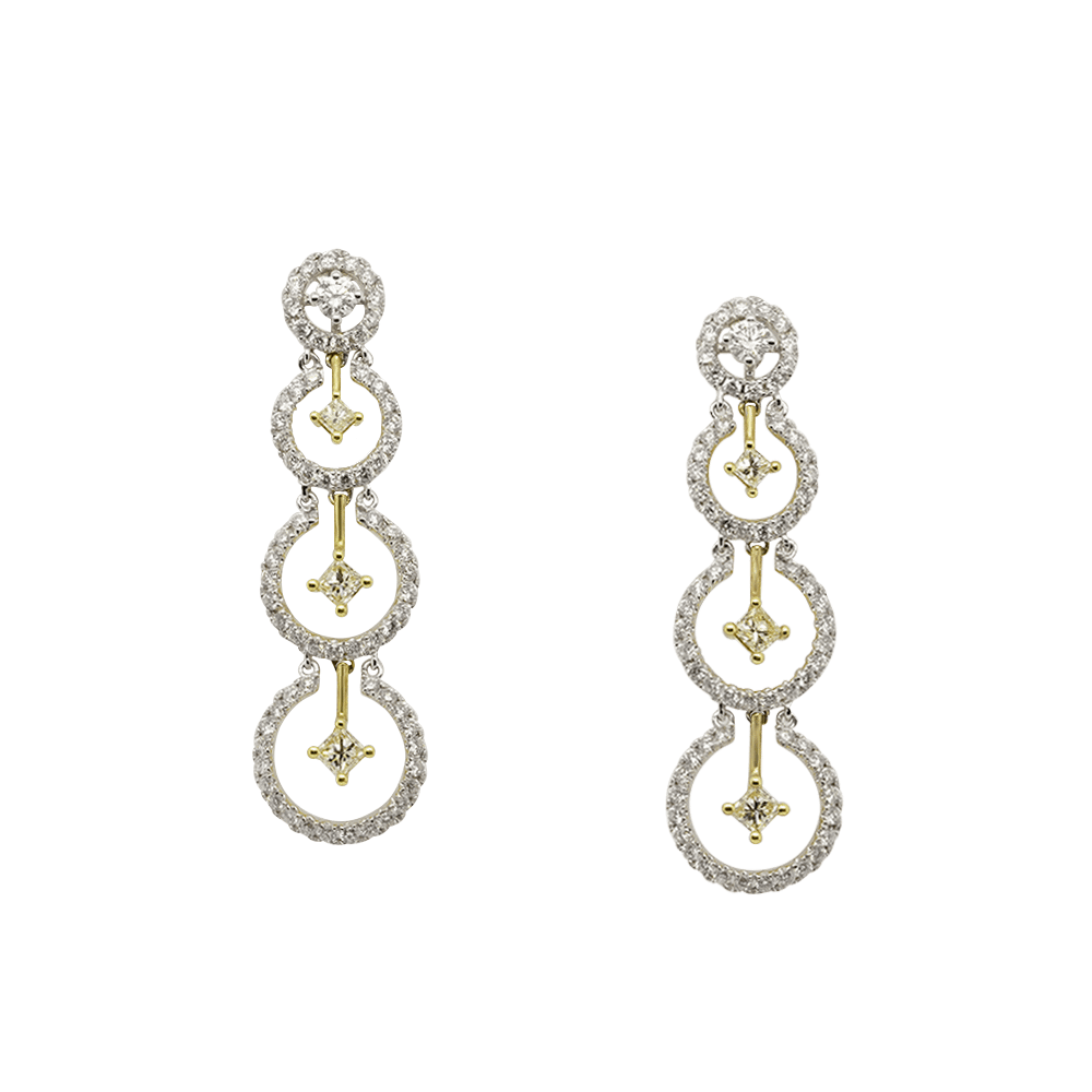 Diamond Dangling Earrings On Cheong Jewellery