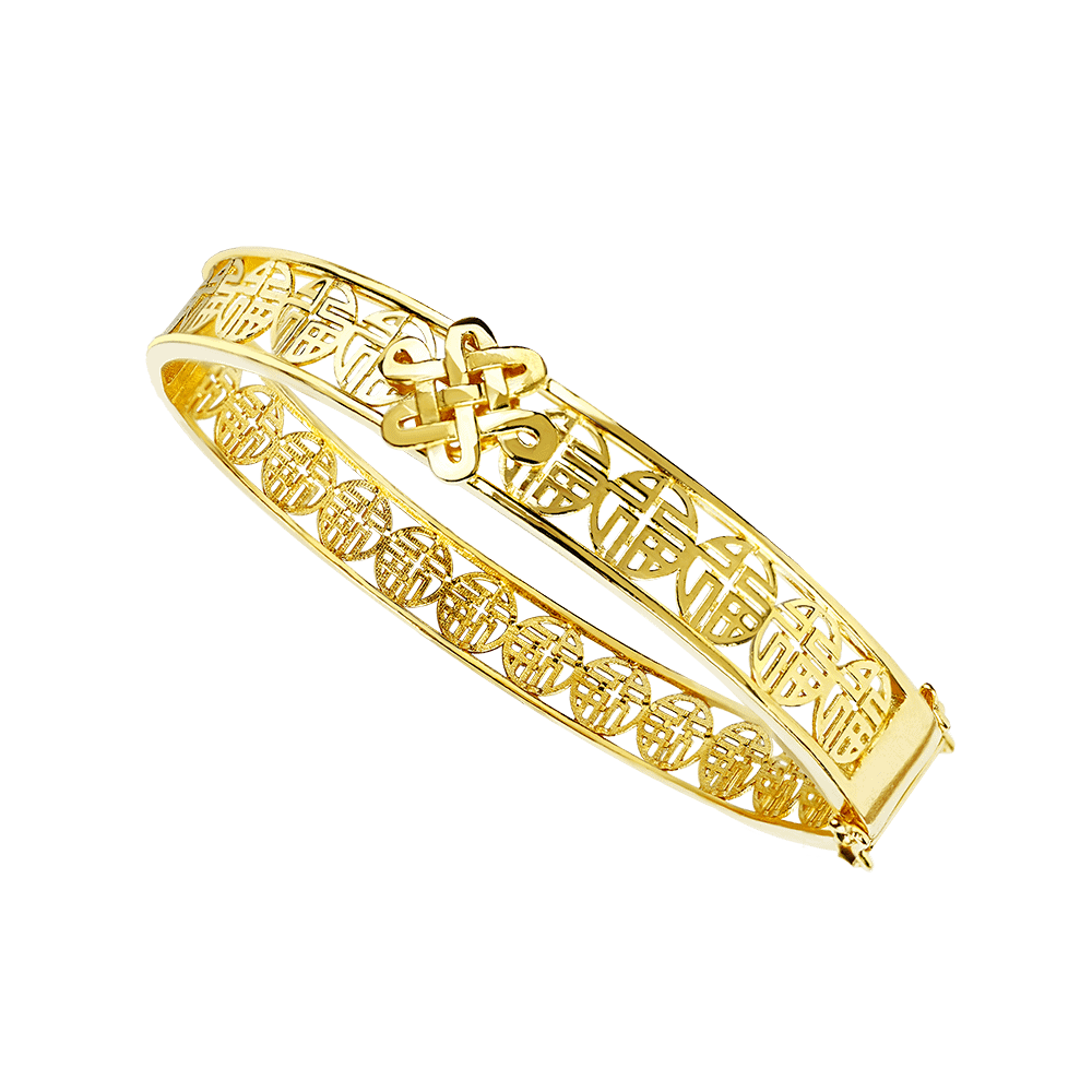 Prosperity & Bounty 916 Gold Bangle On Cheong Jewellery