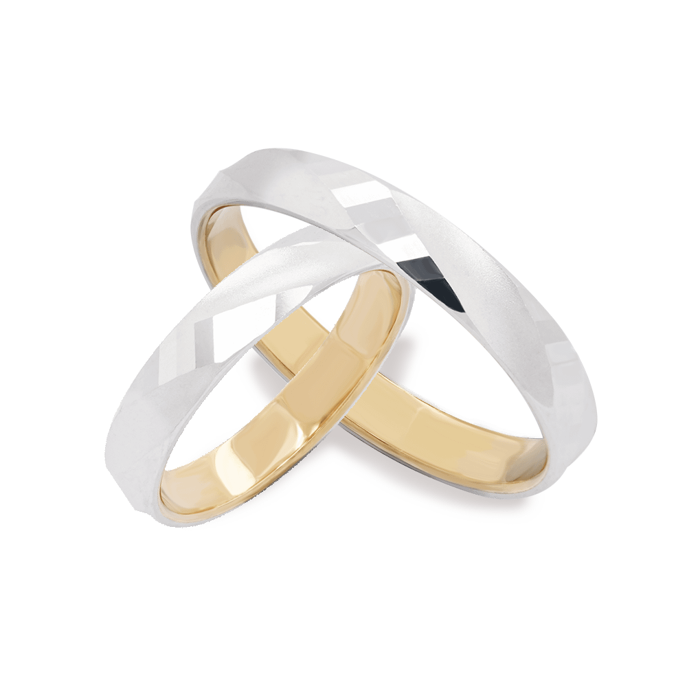 "Haven" Platinum Yellow Gold Wedding band On Cheong Jewellery