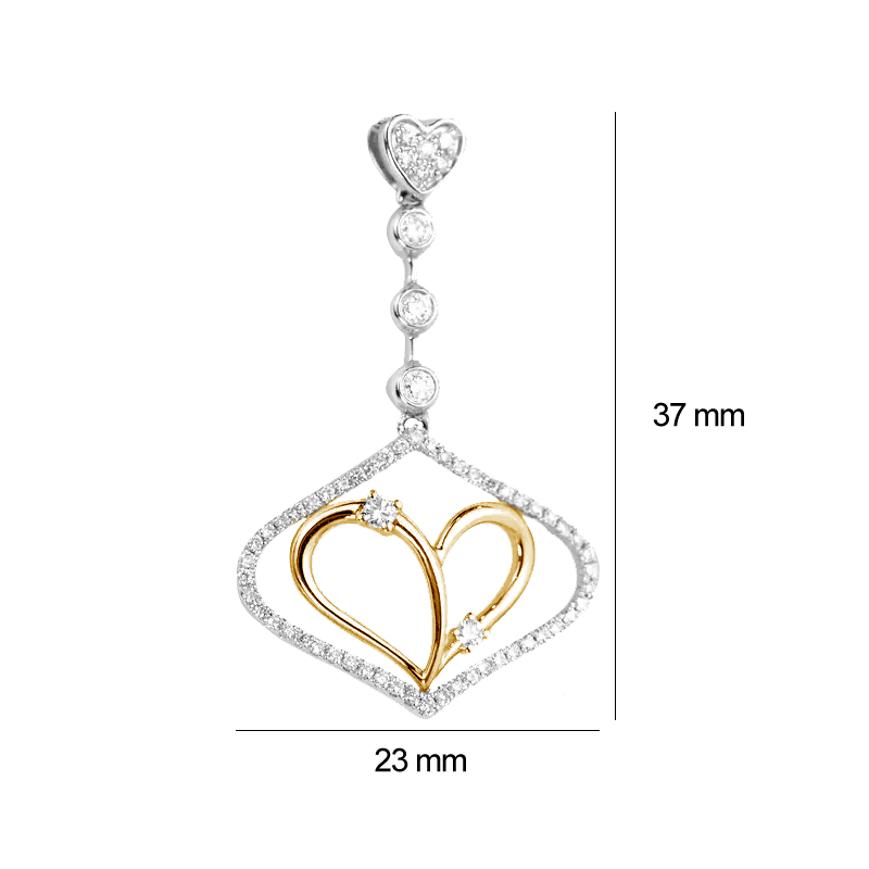 'Together Forever” Diamond Pendant (Yellow) - On Cheong Jewellery