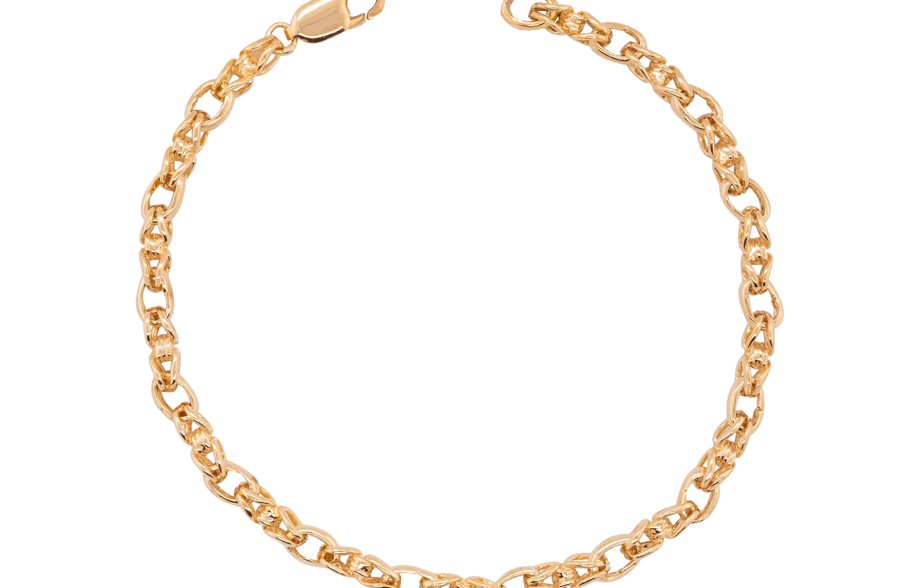 yellow gold link bracelet