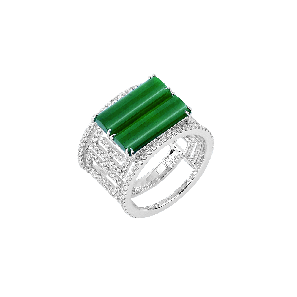 Continuum Jadeite Diamond Ring