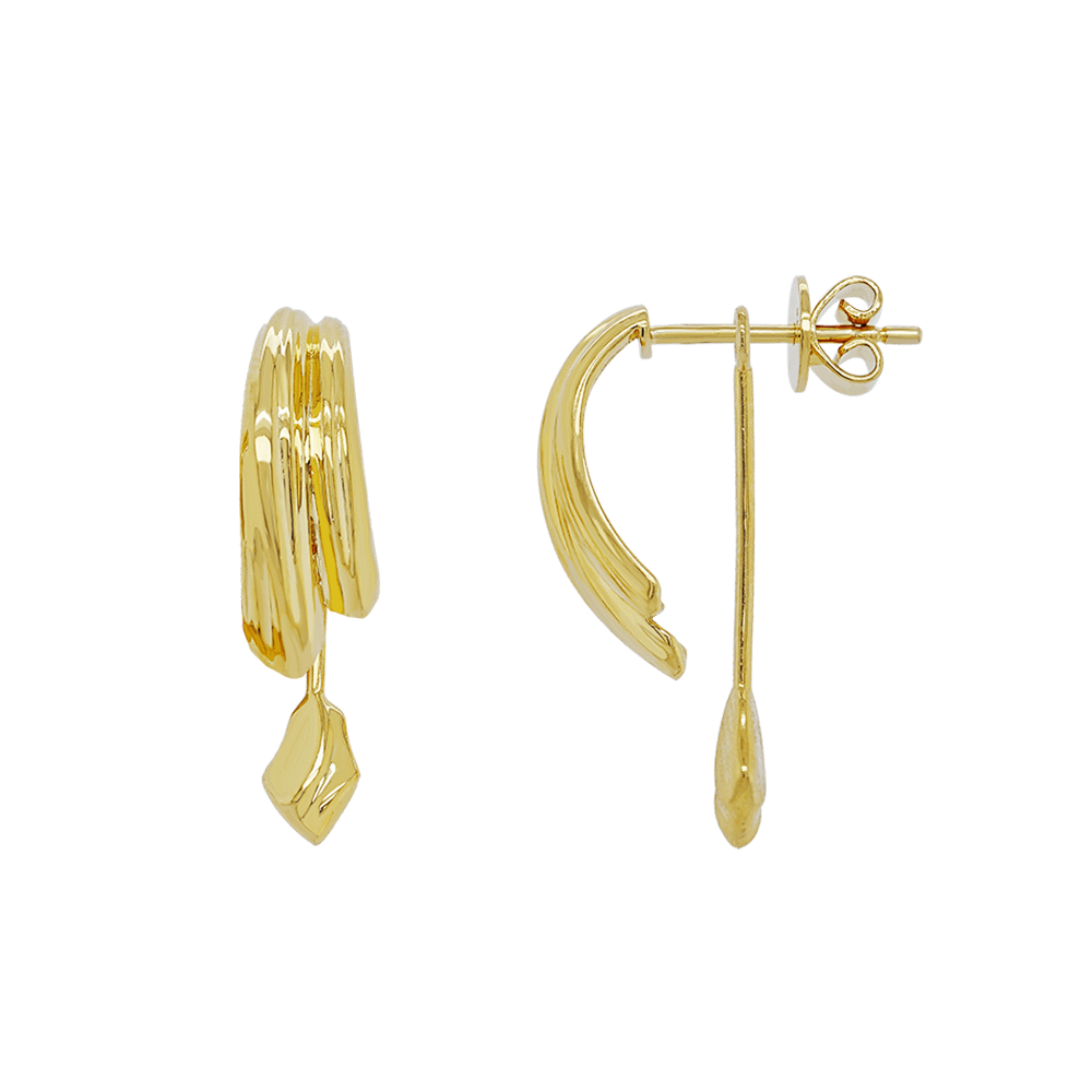 916 Gold Si Dian Jin: Designer Series: Soulful Cadence Earrings