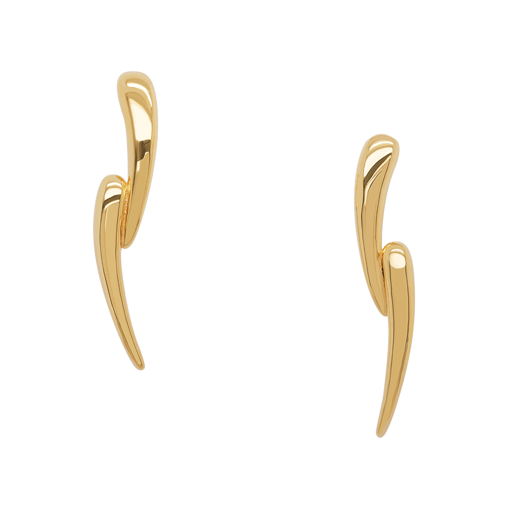 916 Gold Si Dian Jin Designer Series: Joie de Vivre Studded Earrings I