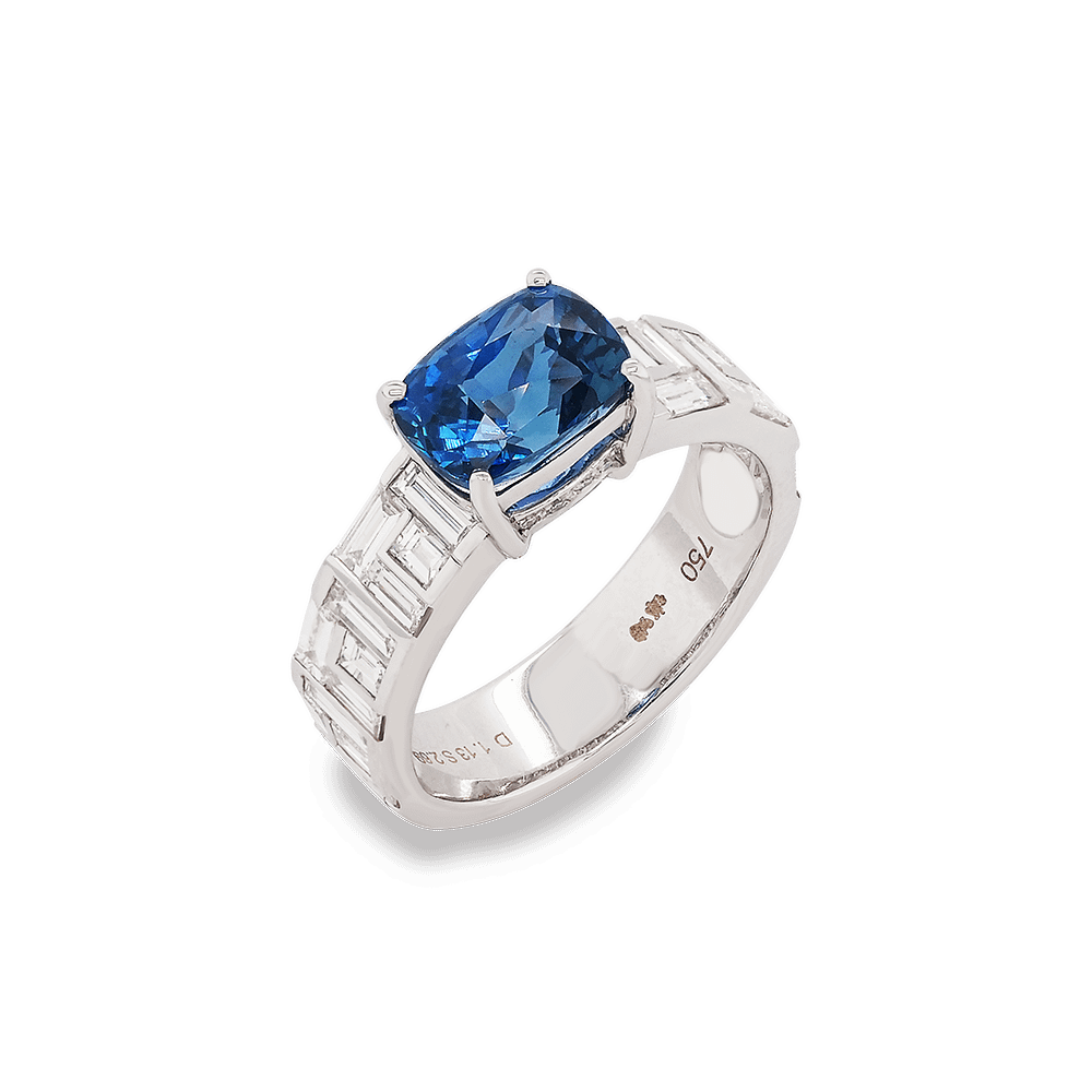 Azure Majesty Sapphire Diamond Ring