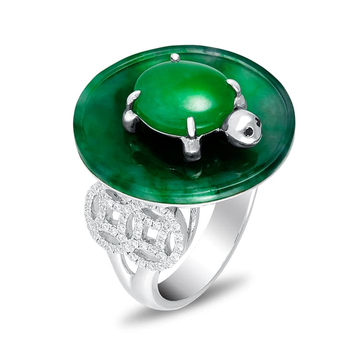 JR18682 $10,920 Longevity Jadeite Ring
