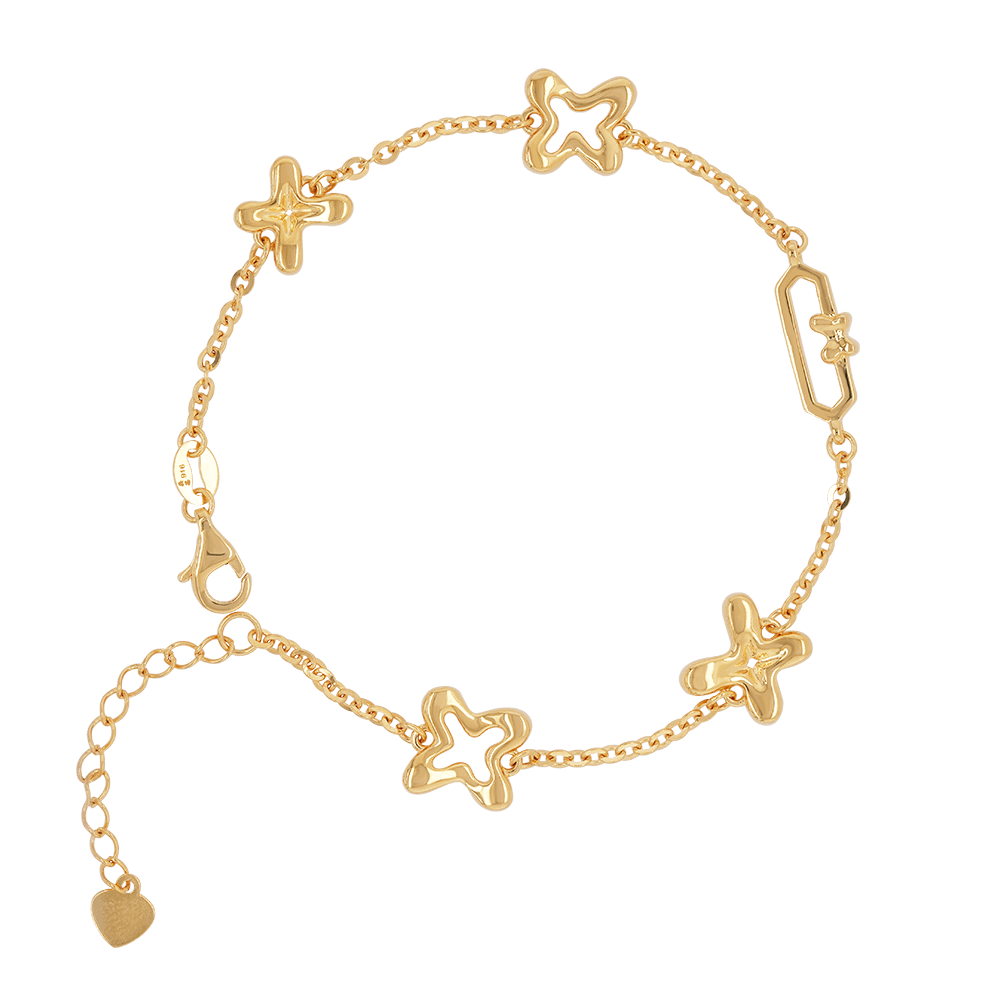 916 Gold Si Dian Jin Designer Series: Sweet Blossoming Bracelet