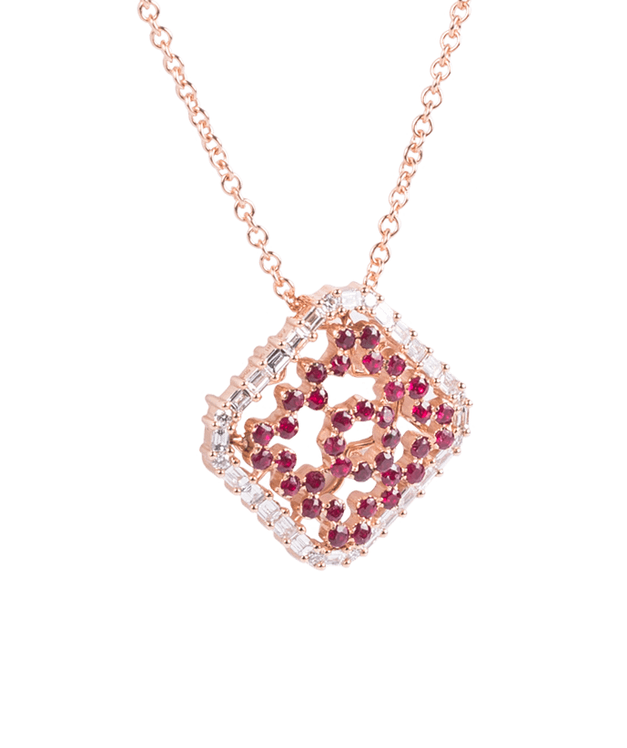 设计师系列之绝对峇峇娘惹红宝石吊坠
