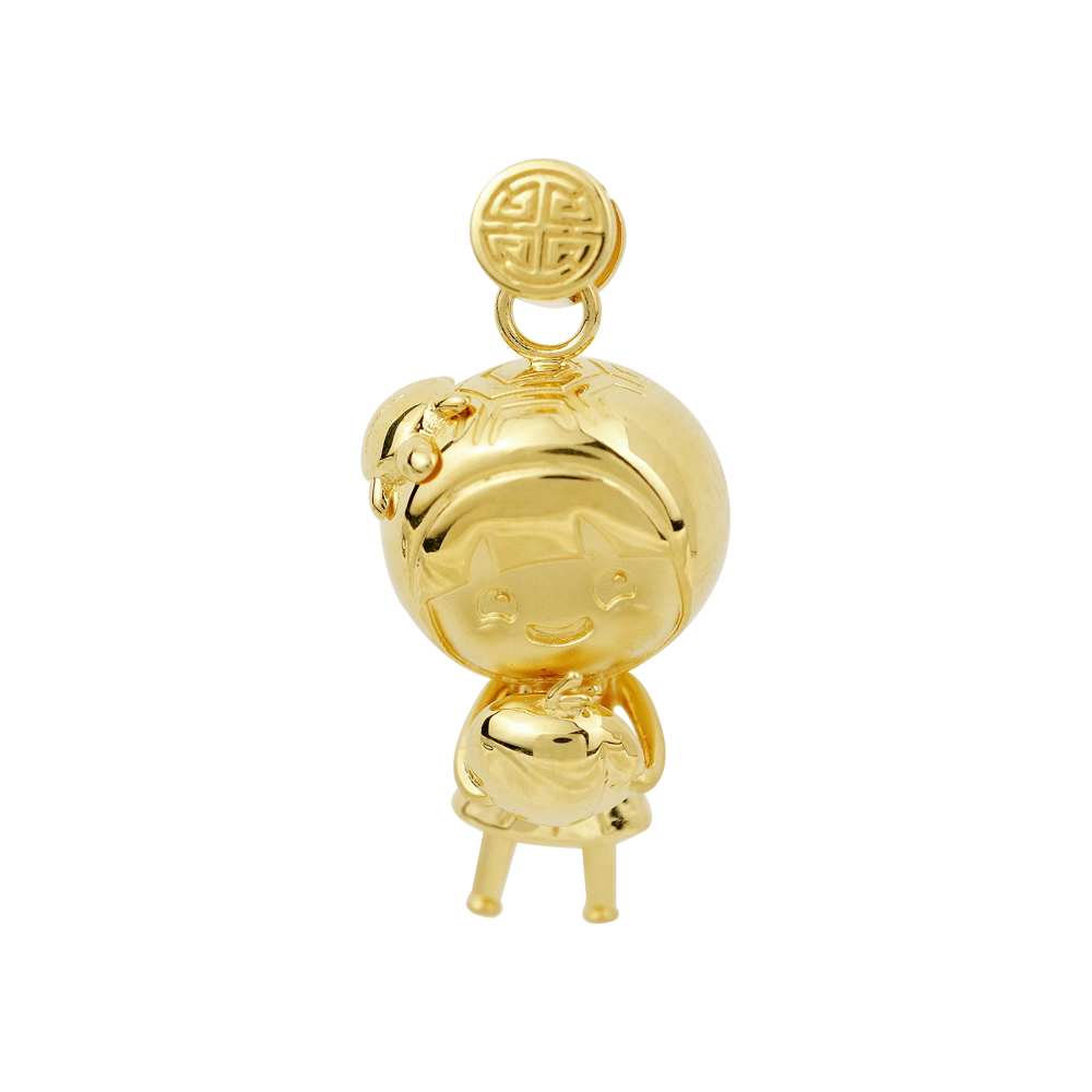 916 Gold Charm Collection – Ang Ku Kueh Girl (Longevity)