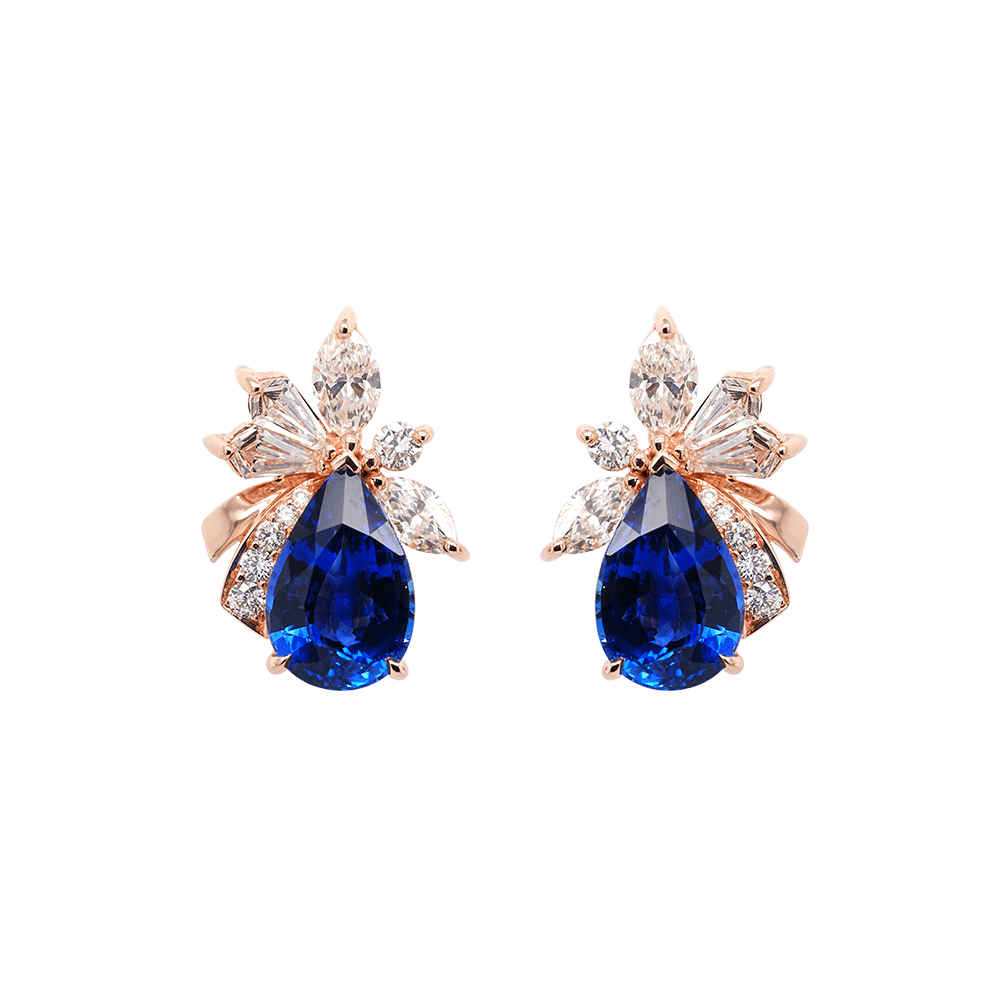 Twilight Muse Sapphire Diamond Earrings
