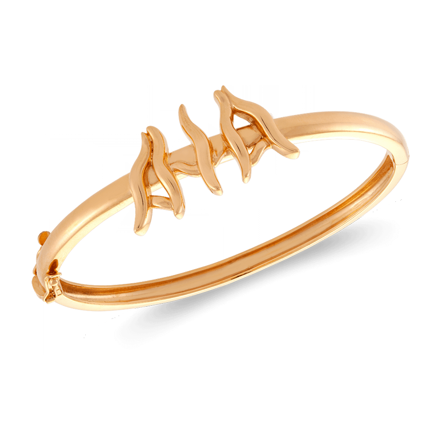 916 Gold Si Dian Jin Designer Series: Endless Trickles Bangle
