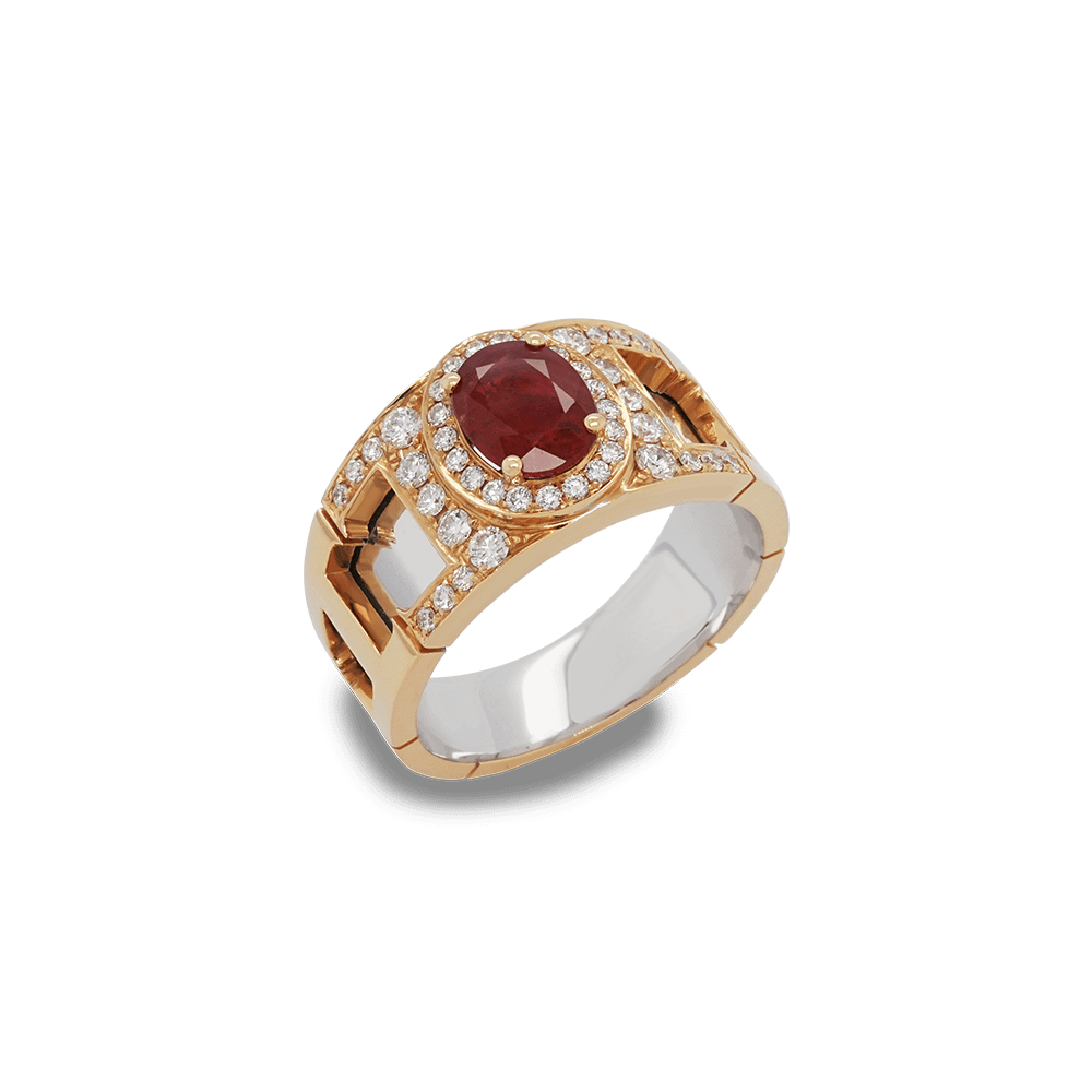 绯红王冠红宝石钻戒