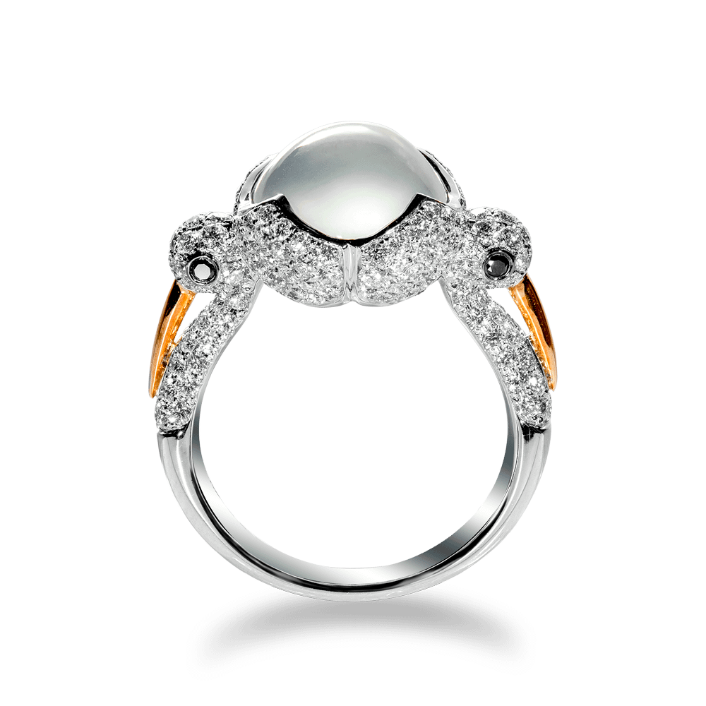 "瑞雪丰年" 翡翠钻石戒指