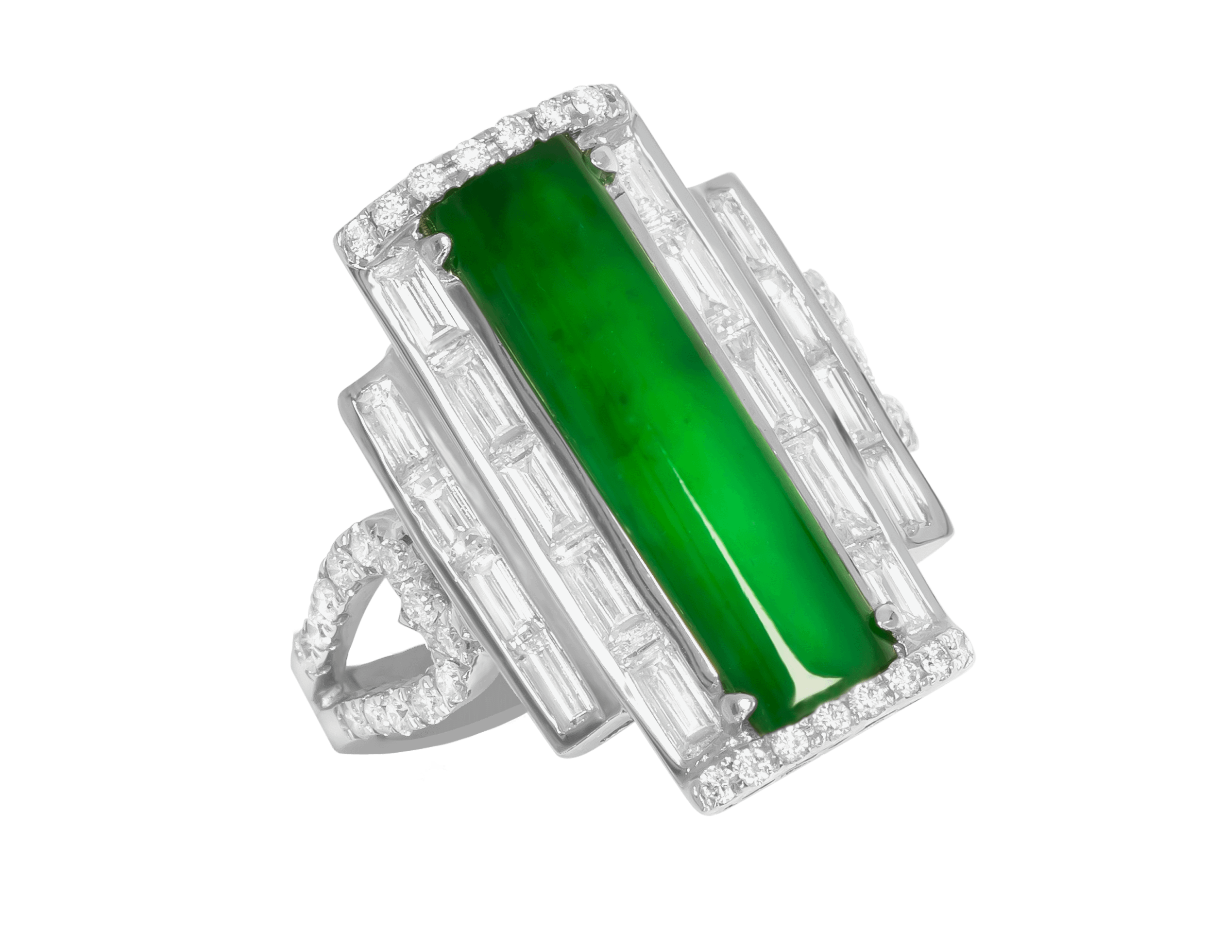 Angulus Jadeite Diamond Ring