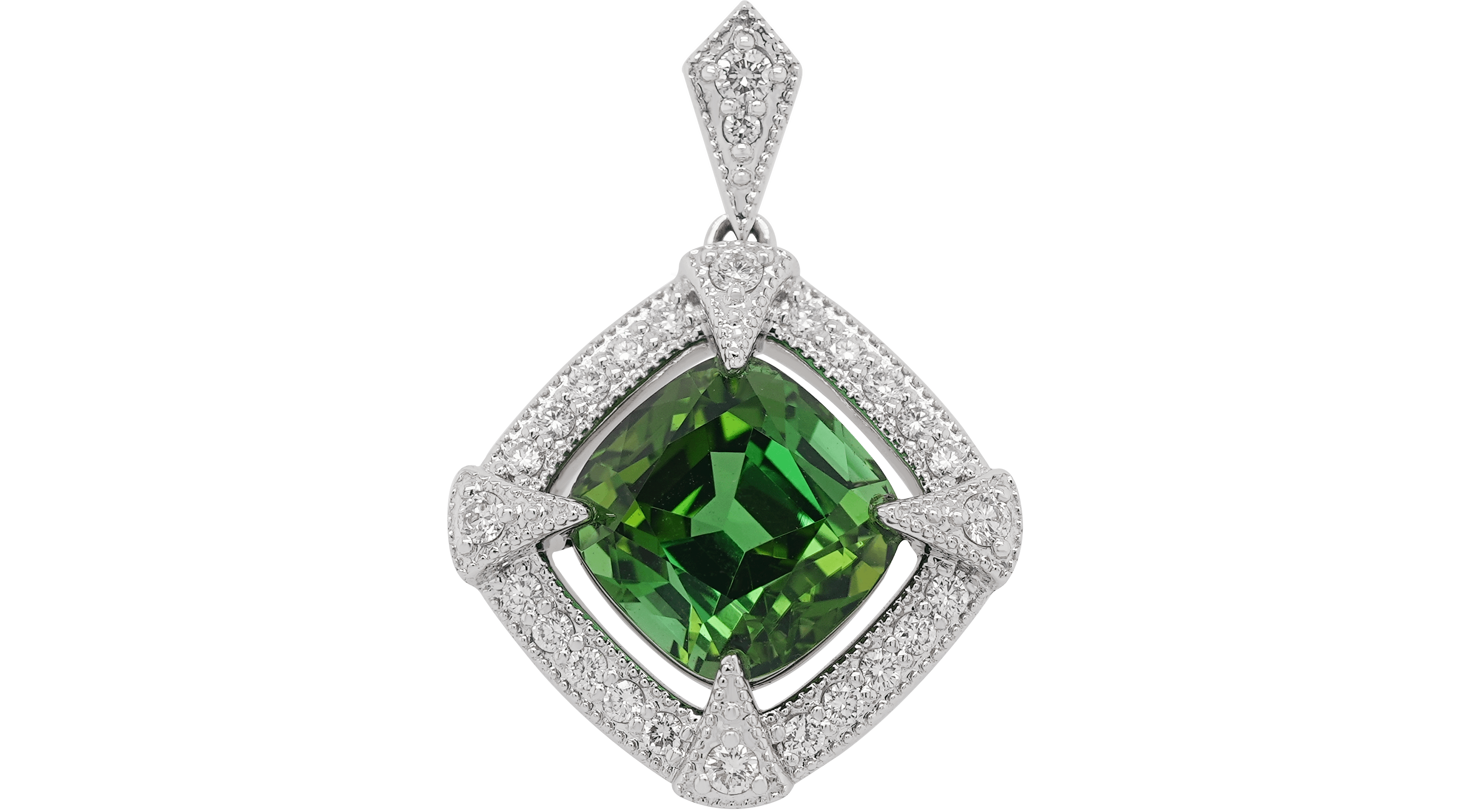 Verdant Glow Tourmaline Pendant