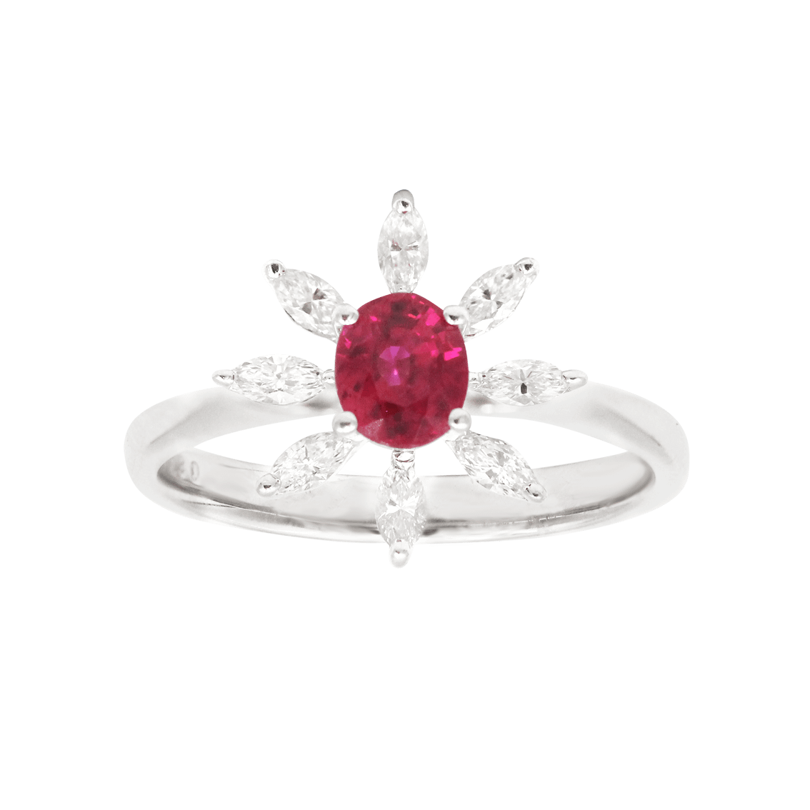 “Carmine” Ruby Diamond Ring
