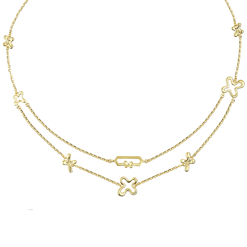 916 Gold Si Dian Jin Designer Series: Sweet Blossoming Necklace