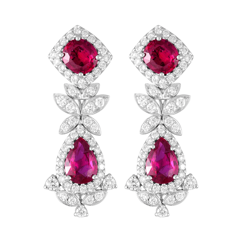 Annabeth Ruby Diamond Earrings